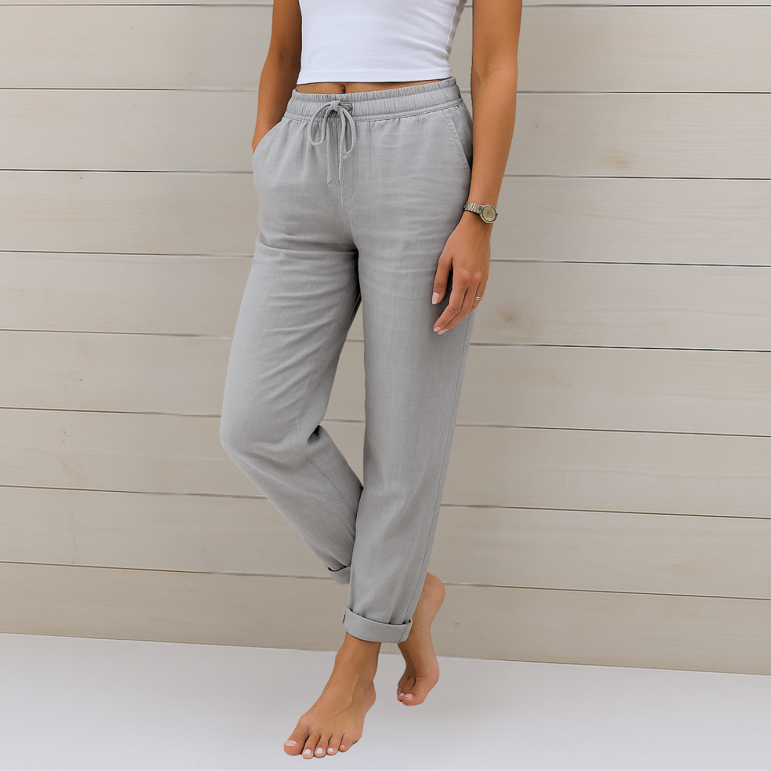 LIVIA™ | Premium luchtige linnen stretchbroek