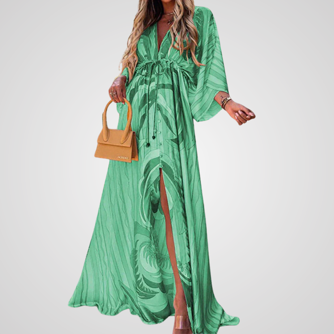 Isla™ | Stijlvolle maxi jurk met vlindermouw