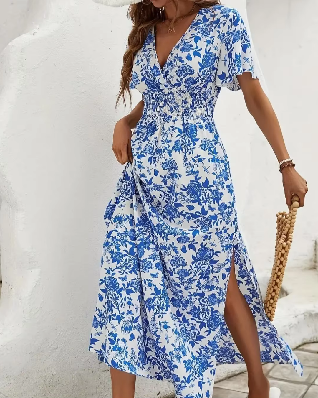 Blossom™ | Bloemen maxi jurk met split