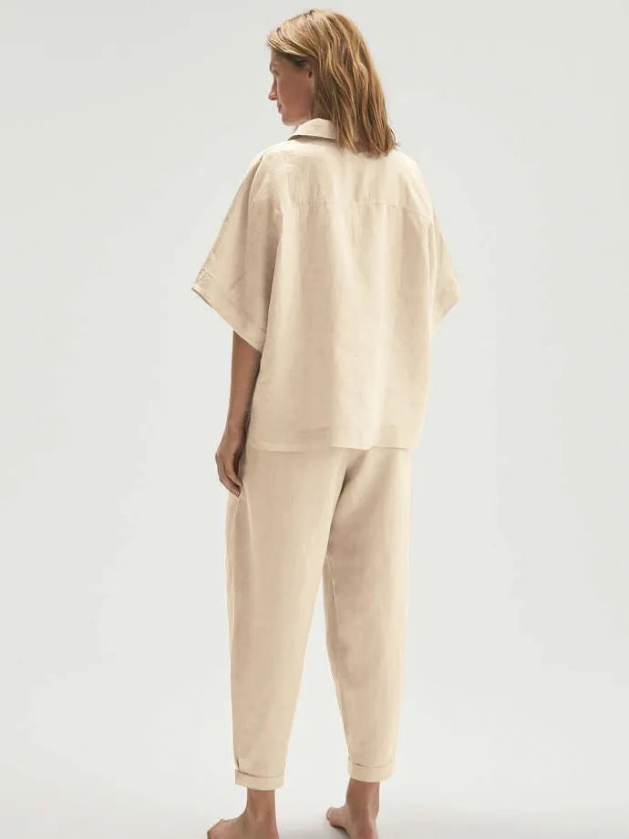 Velia - Top met korte mouwen en broek met hoge taille