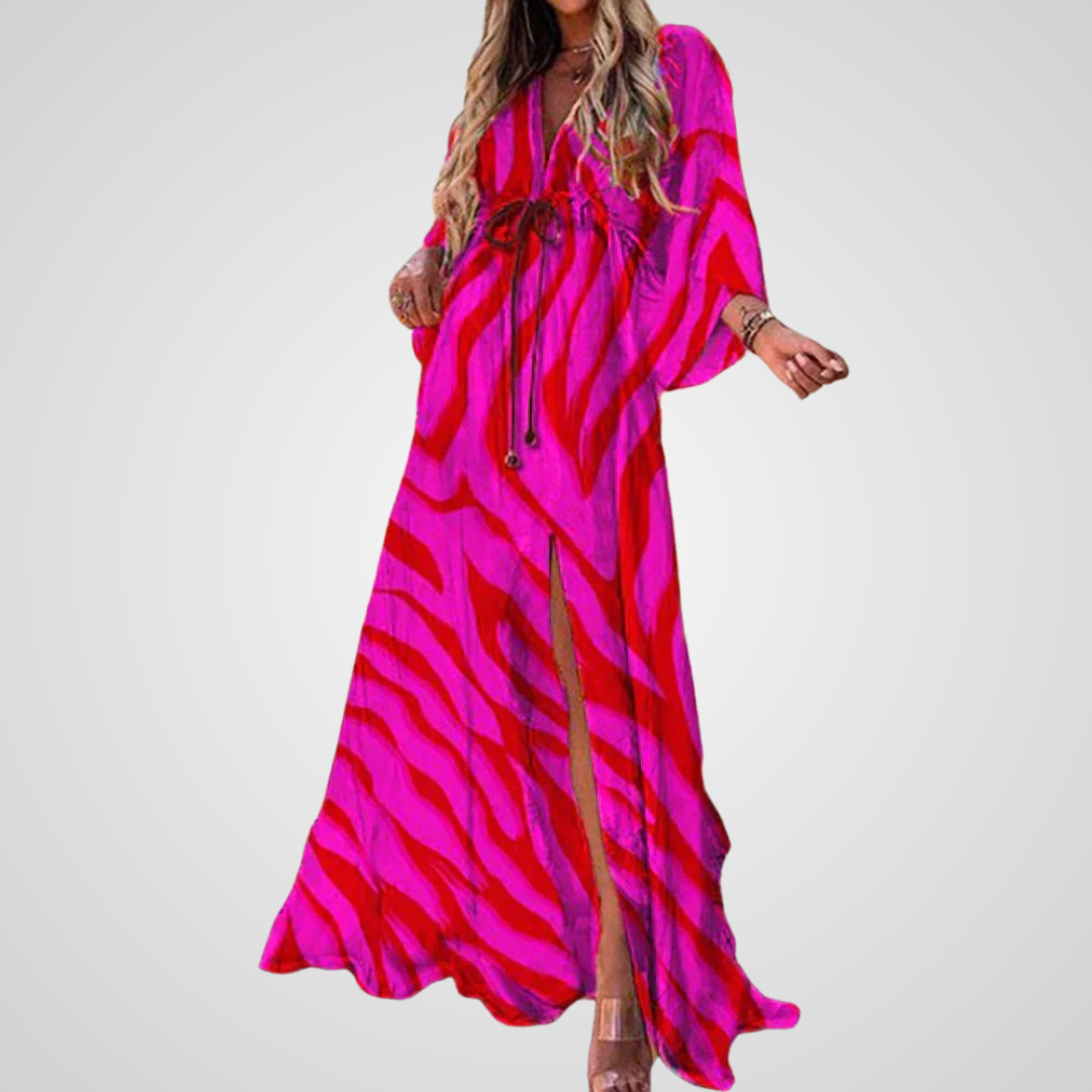 Isla™ | Stijlvolle maxi jurk met vlindermouw