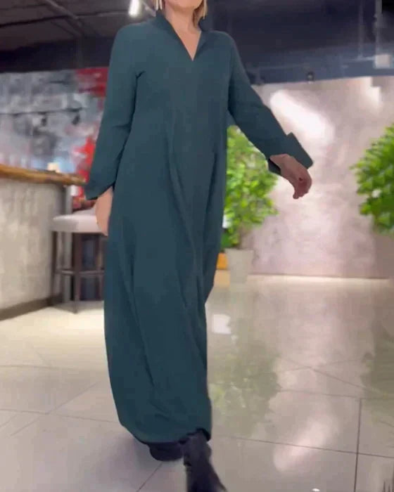 Daphne™ | Maxi jurk met zakken