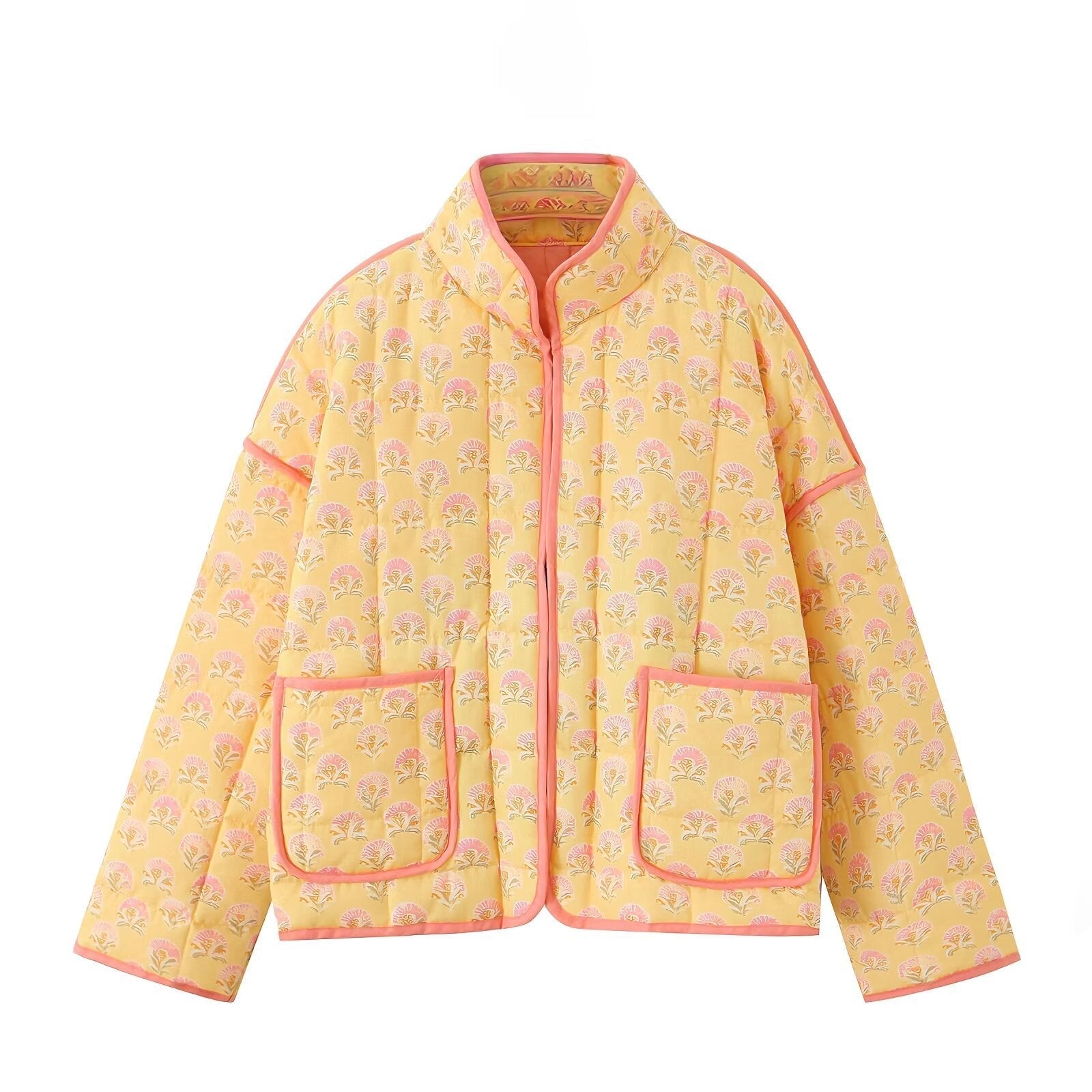 Simone™ | Jas met patchwork en bloemenprint