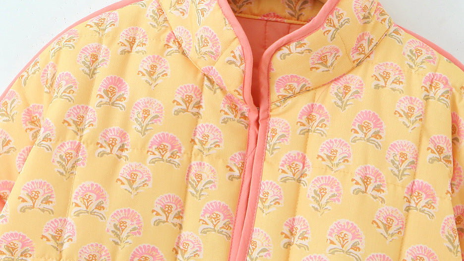 Simone™ | Jas met patchwork en bloemenprint