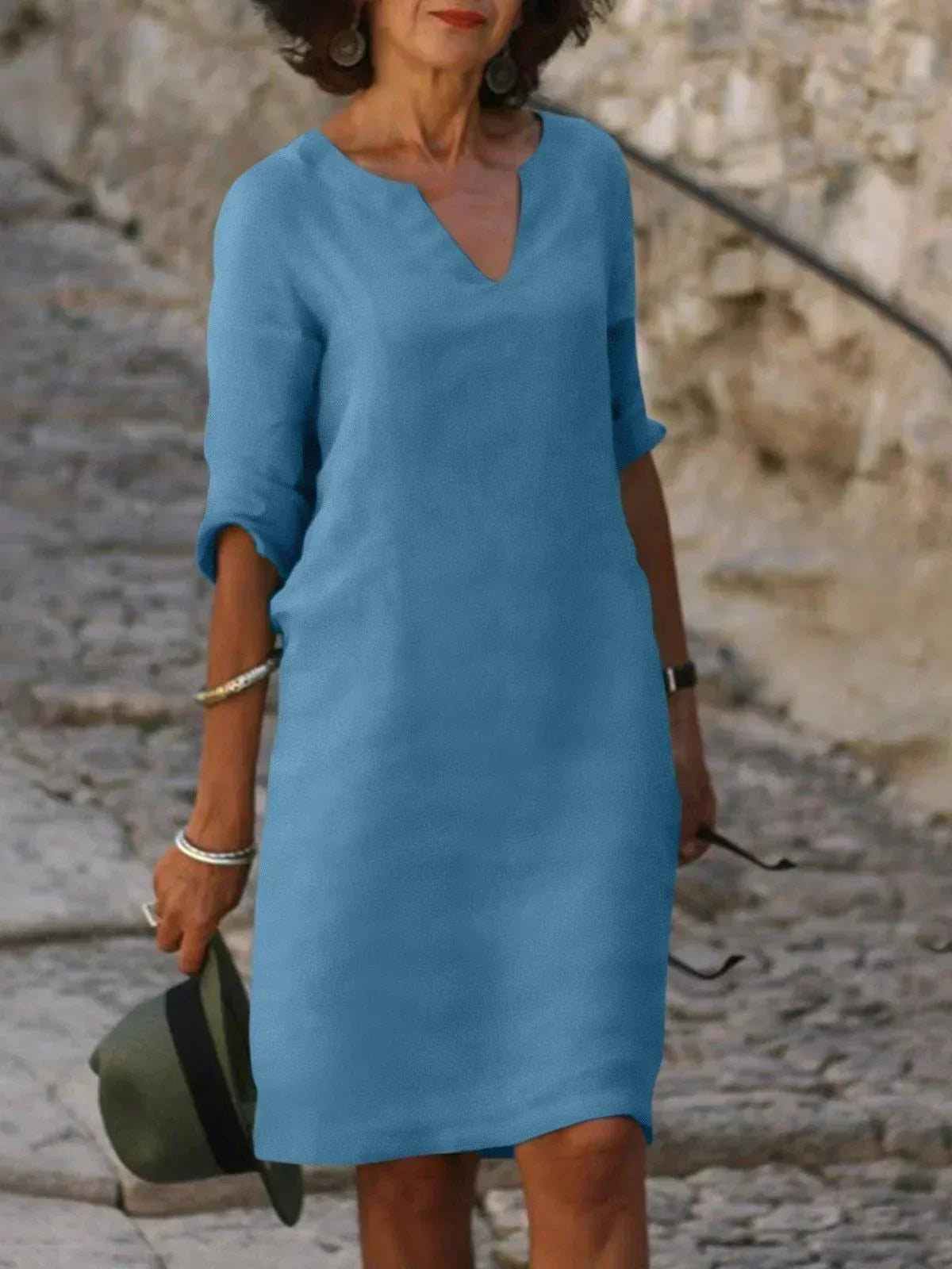 Raffaella™ | Elegante V-hals jurk