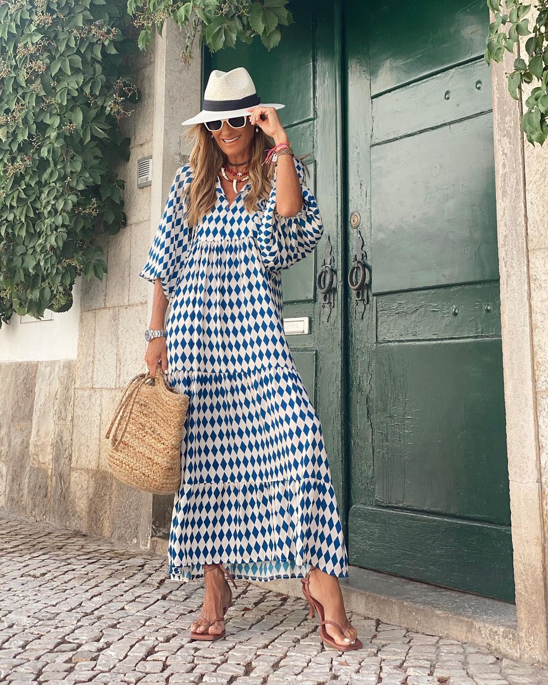 Susan™ | Maxi jurk met pofmouwen