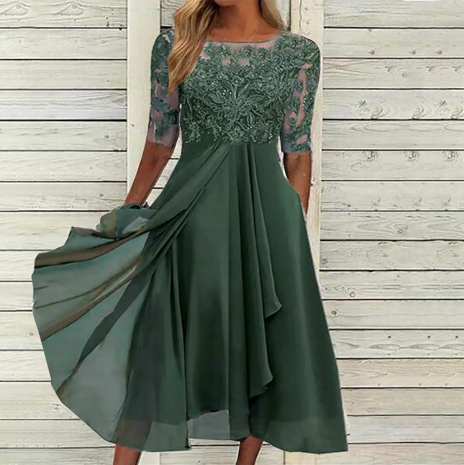 Amalia™ | Elegante kanten jurk