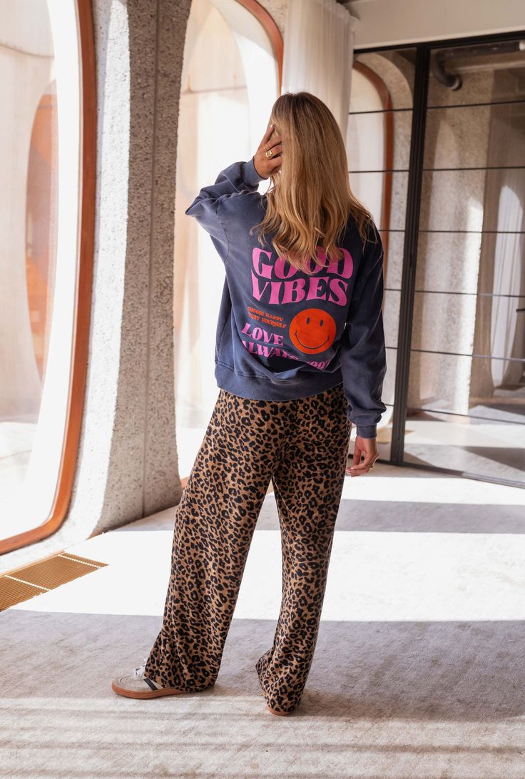 Mira™ | Broek met leopardprint en urban comfort