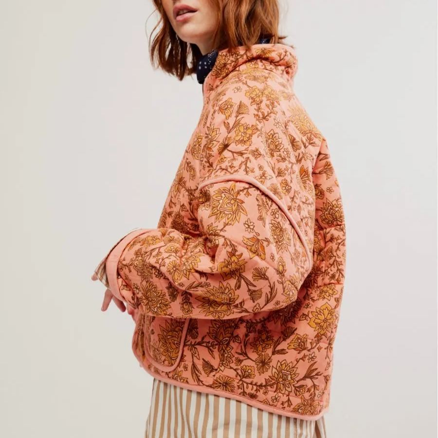 Simone™ | Jas met patchwork en bloemenprint