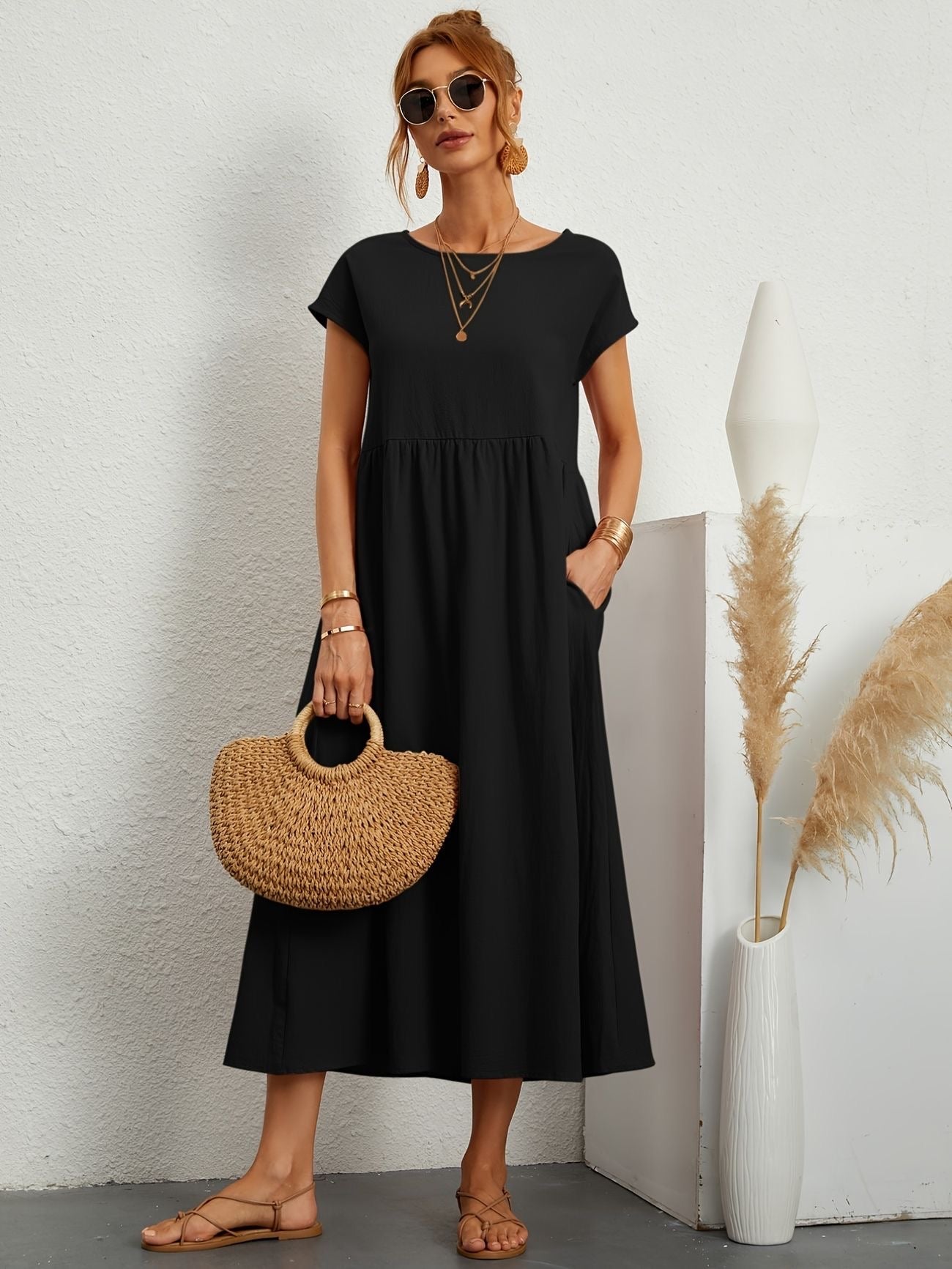 Rosineo™ | Comfortabele linnen jurk