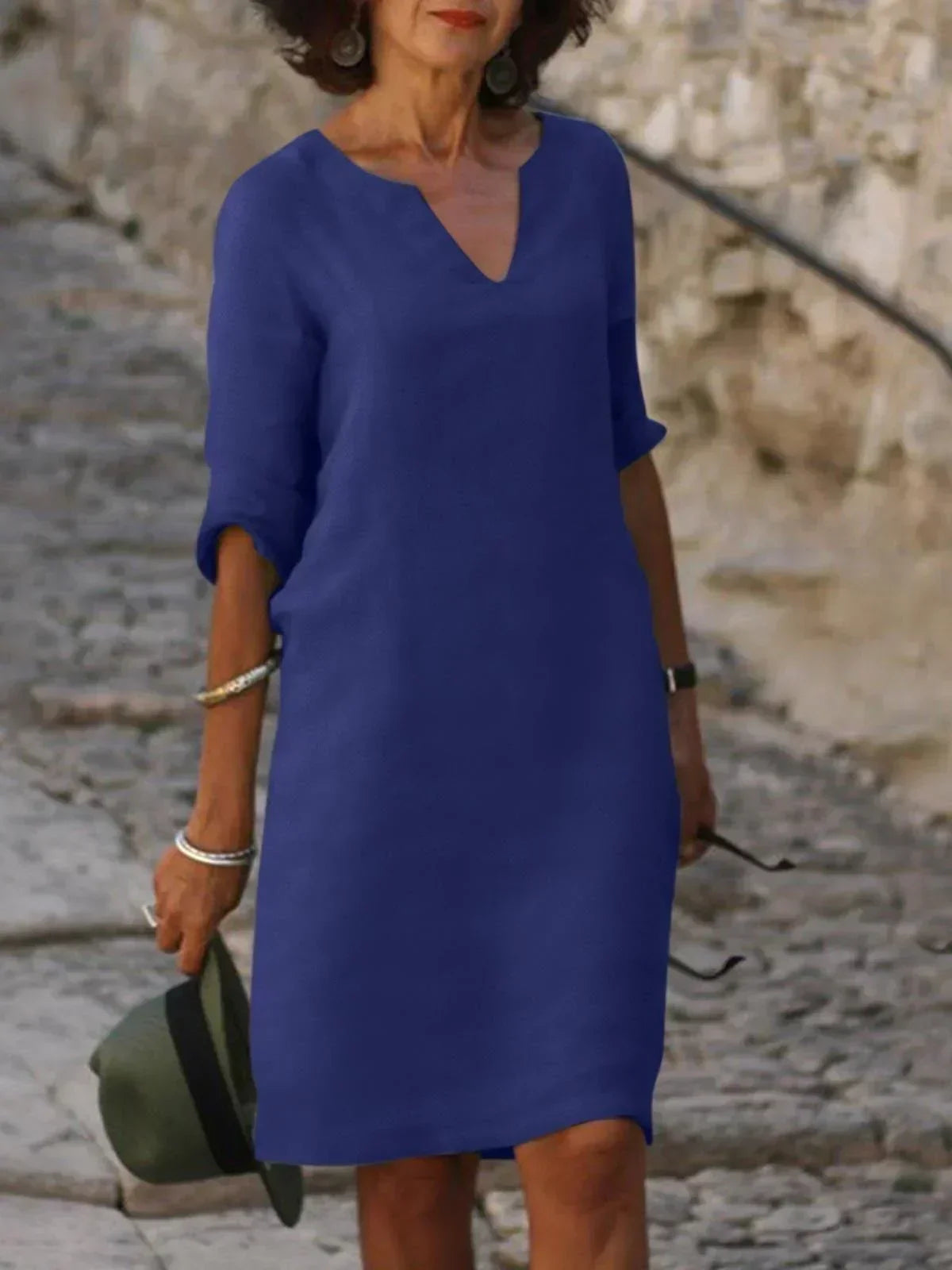 Raffaella™ | Elegante V-hals jurk