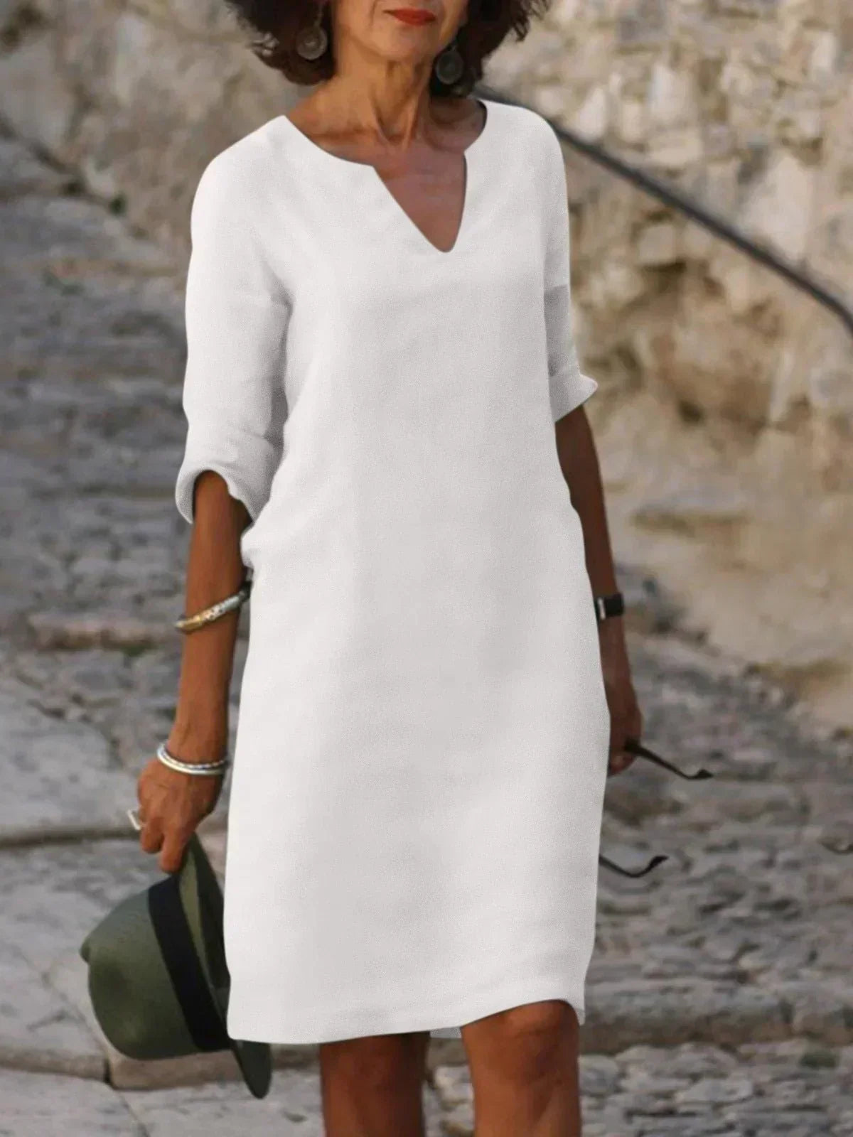 Raffaella™ | Elegante V-hals jurk