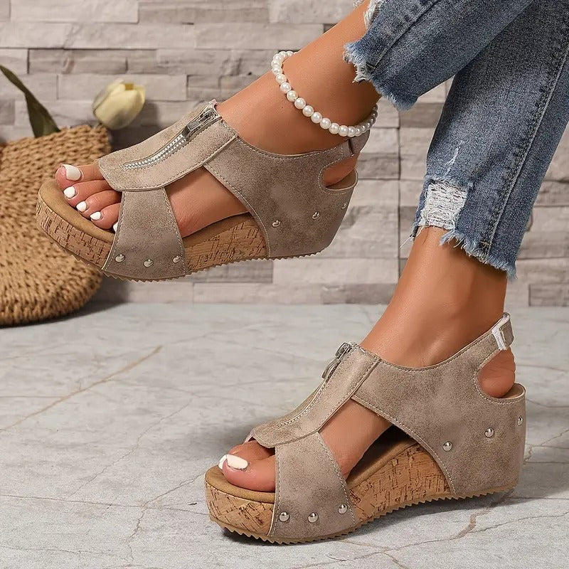 Saskia™ | Comfortabele sandalen met rits