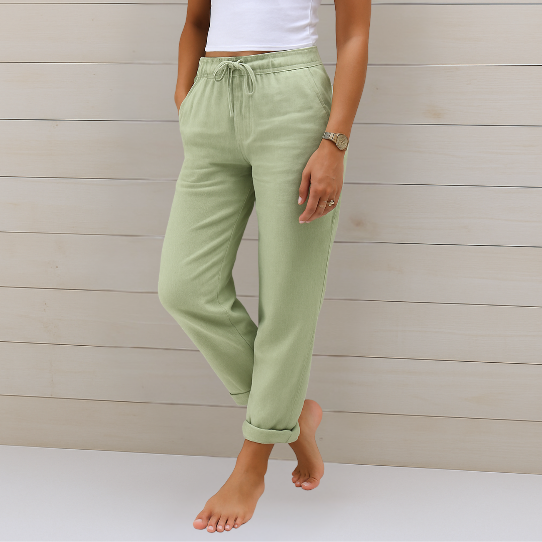 LIVIA™ | Premium luchtige linnen stretchbroek