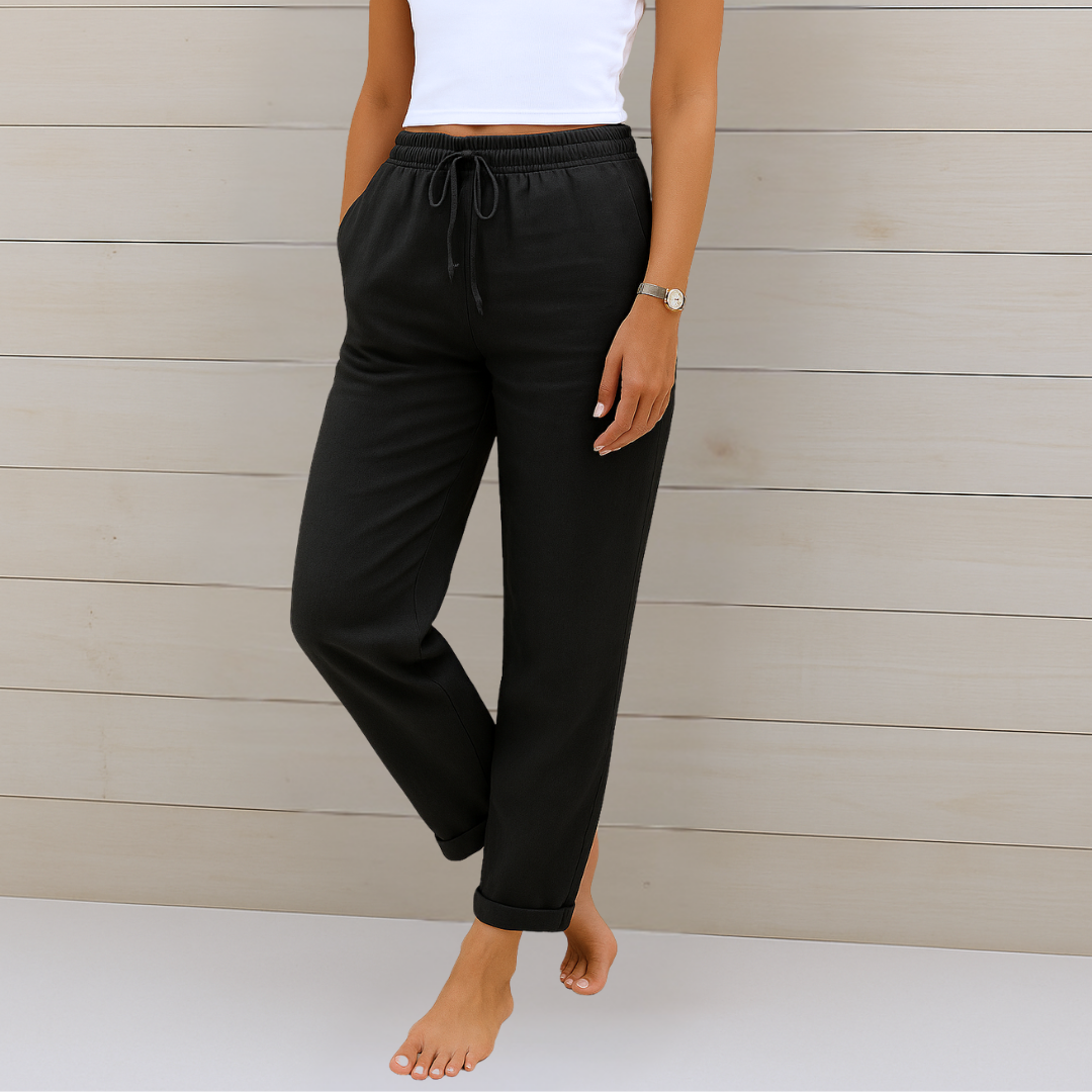 LIVIA™ | Premium luchtige linnen stretchbroek