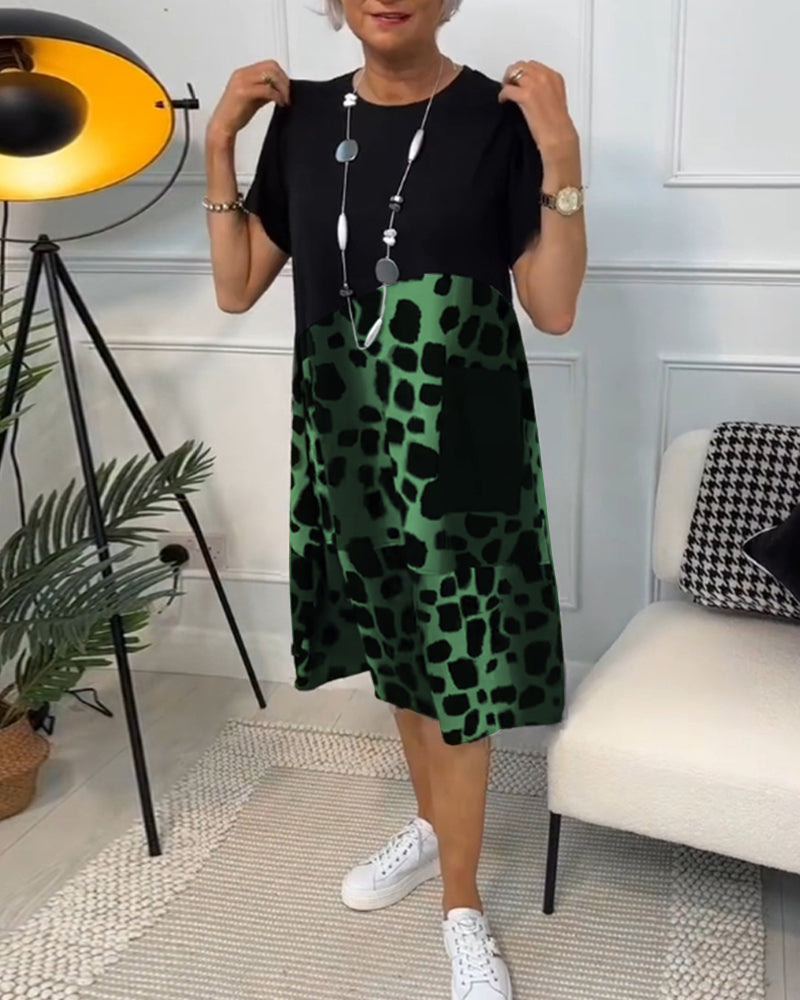 Adriana™ | Midi jurk panter