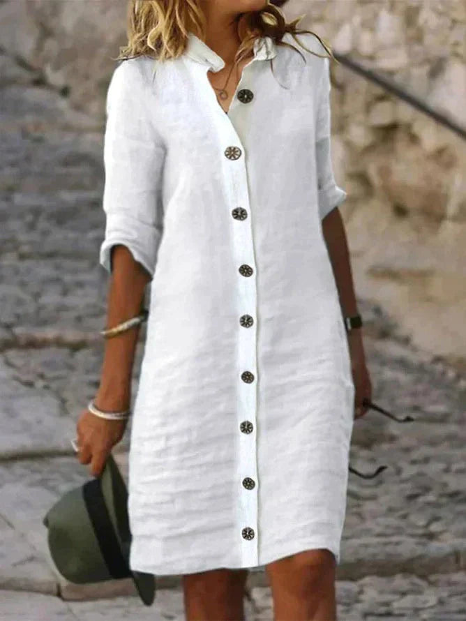 Lina™ | Luchtige zomerjurk met halflange mouwen