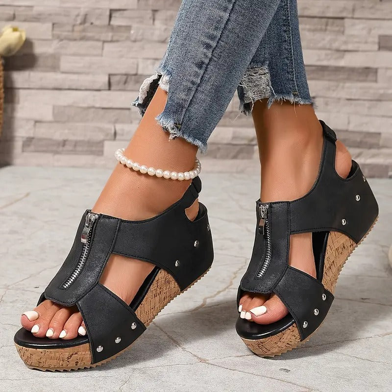 Saskia™ | Comfortabele sandalen met rits