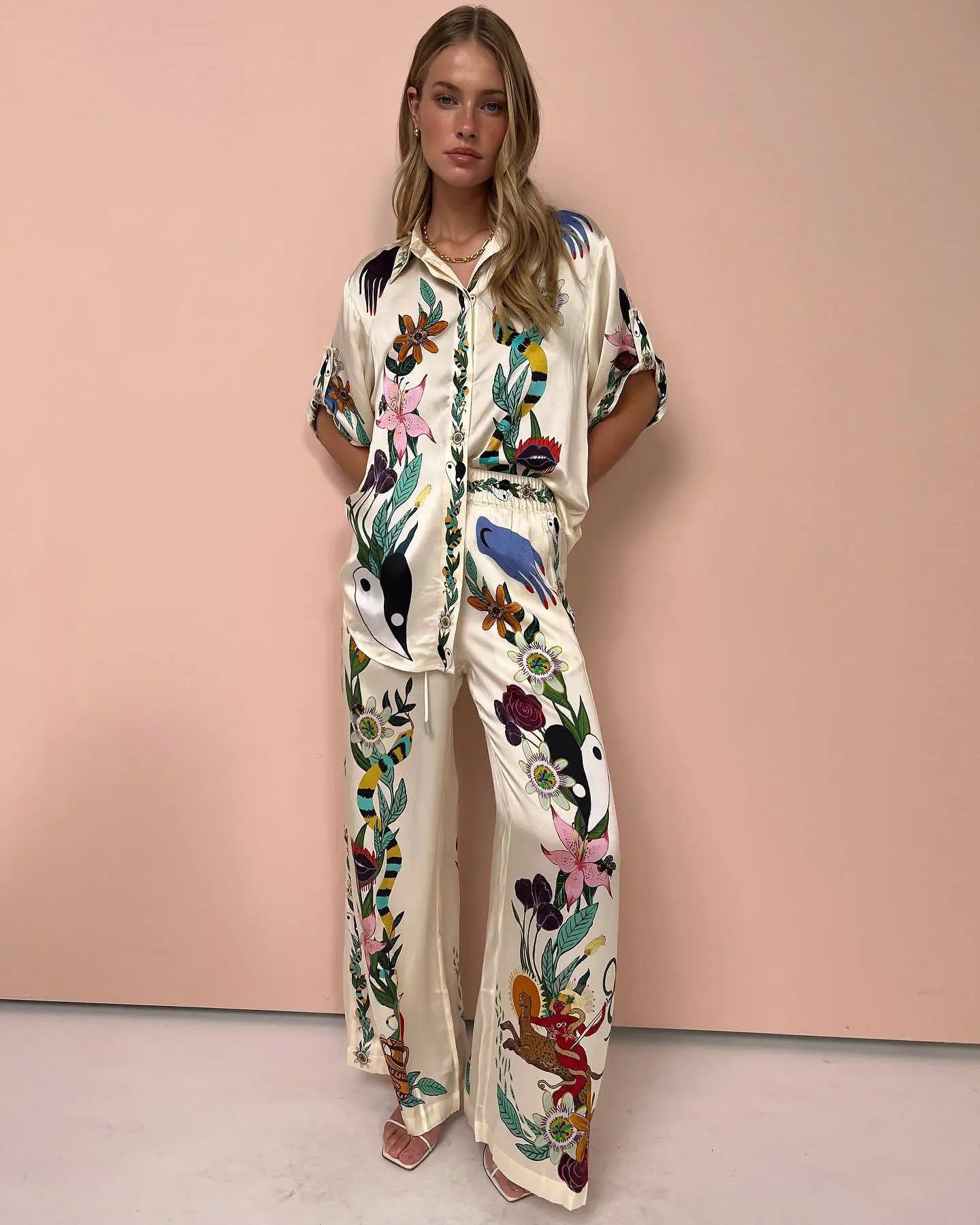 Carlota - Set broeken met bloemenprint
