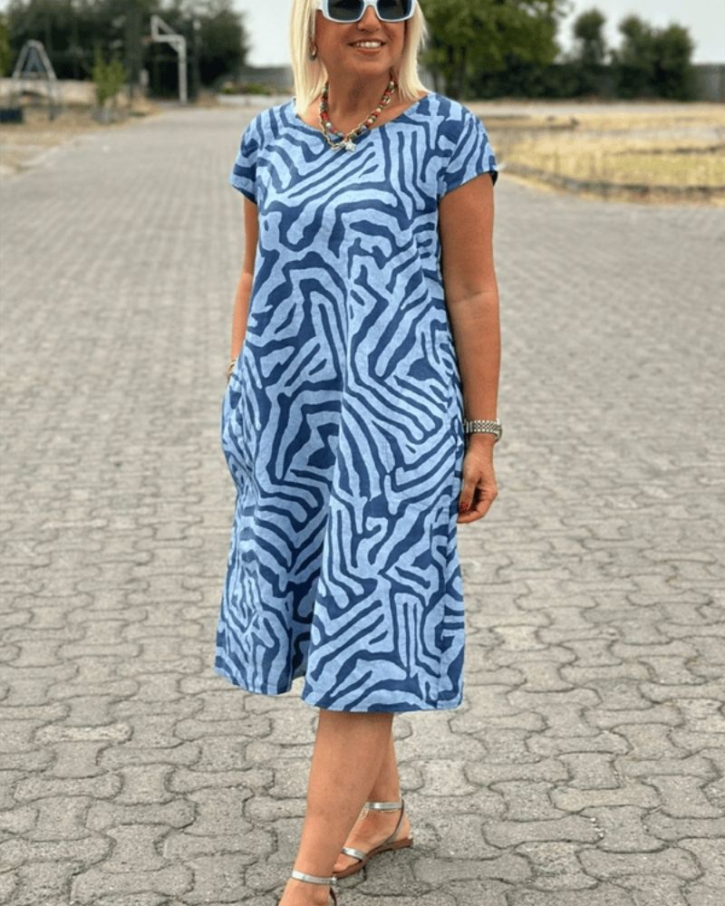 Nelia™ | Midi jurk met patroon