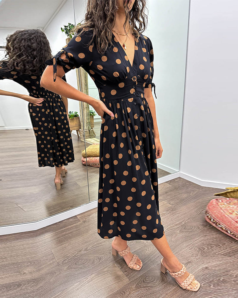 Annalie™ | Elegante jurk met stippen