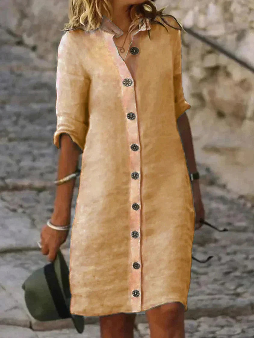 Lina™ | Luchtige zomerjurk met halflange mouwen