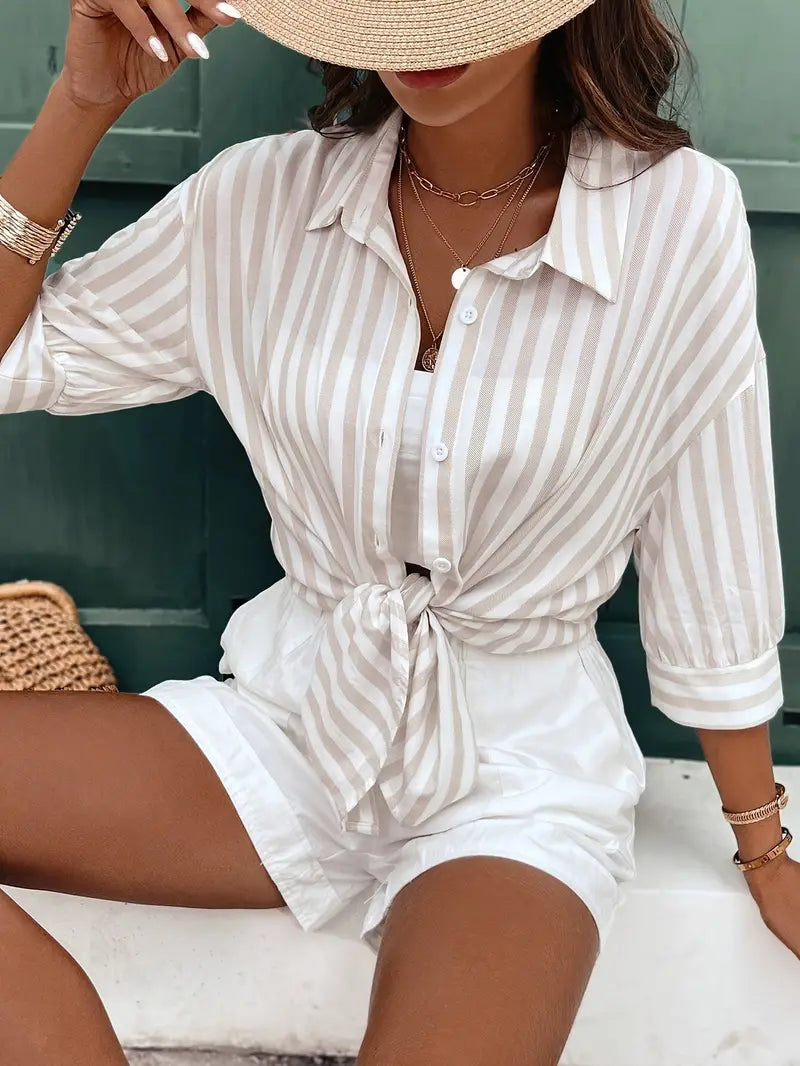 Gestreepte blouse van Seraphina - klassiek en modern