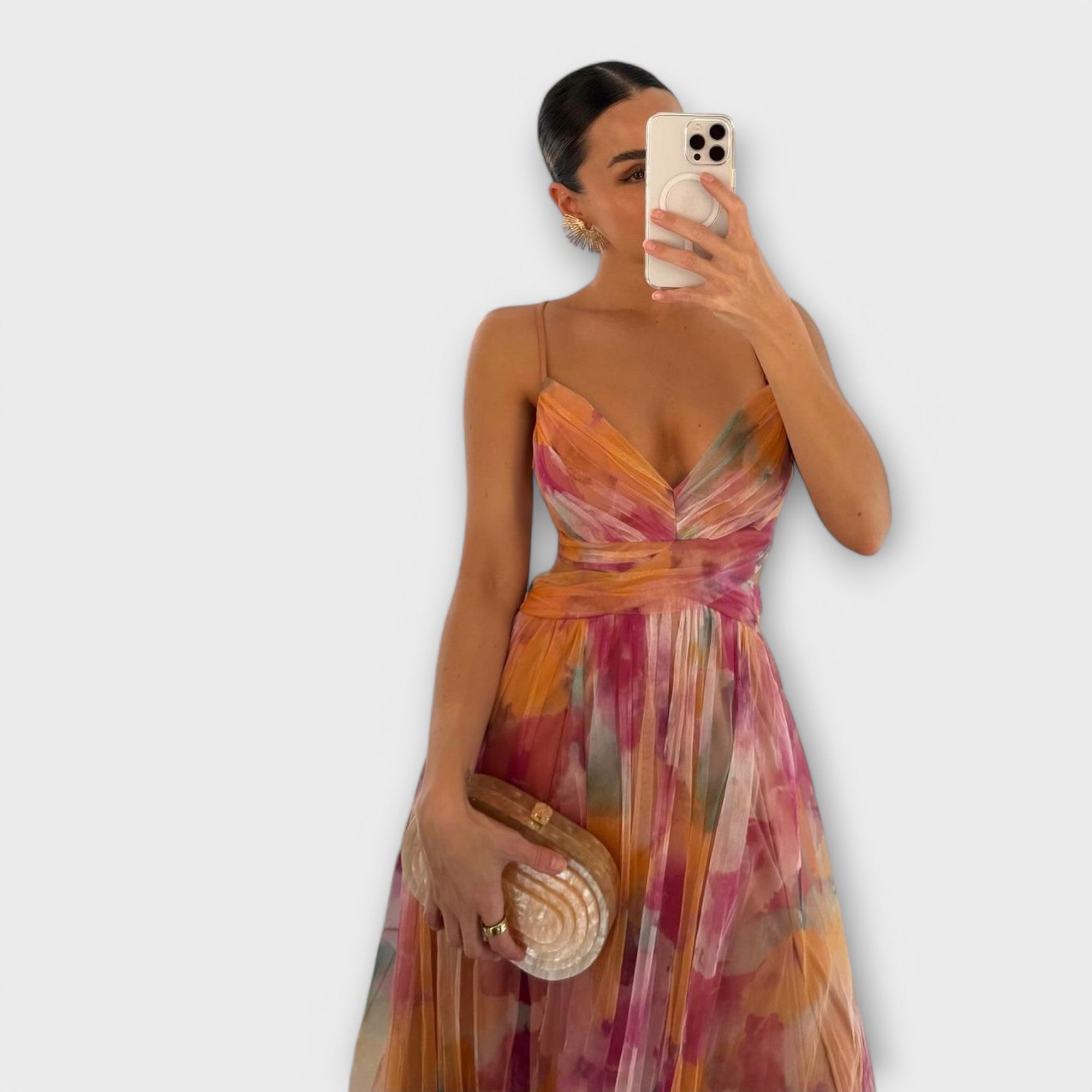 Anna™ | Maxi jurk met getailleerd bovenlijf