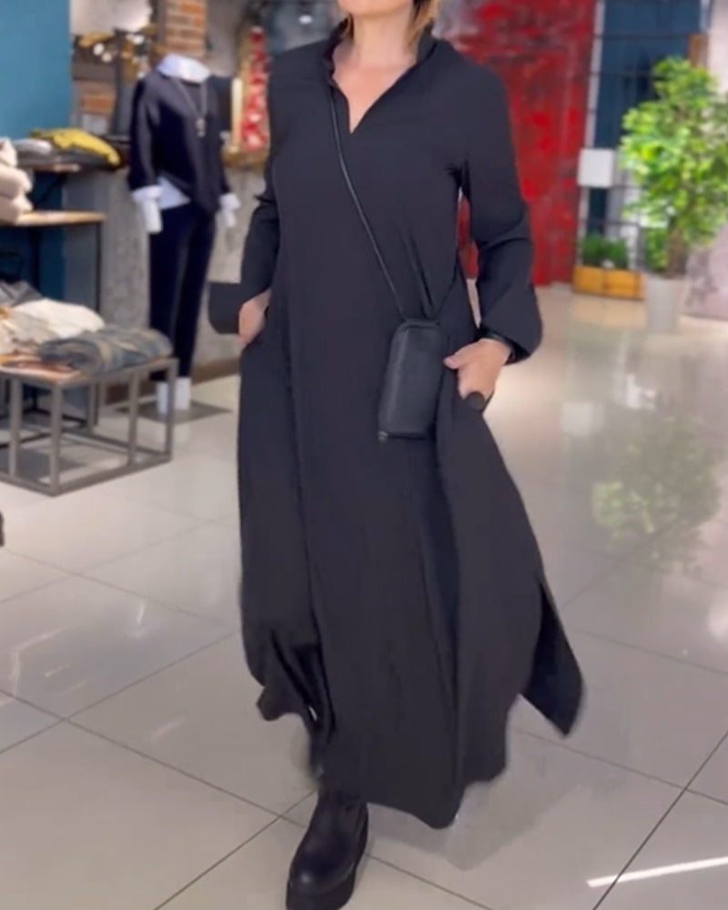Daphne™ | Maxi jurk met zakken