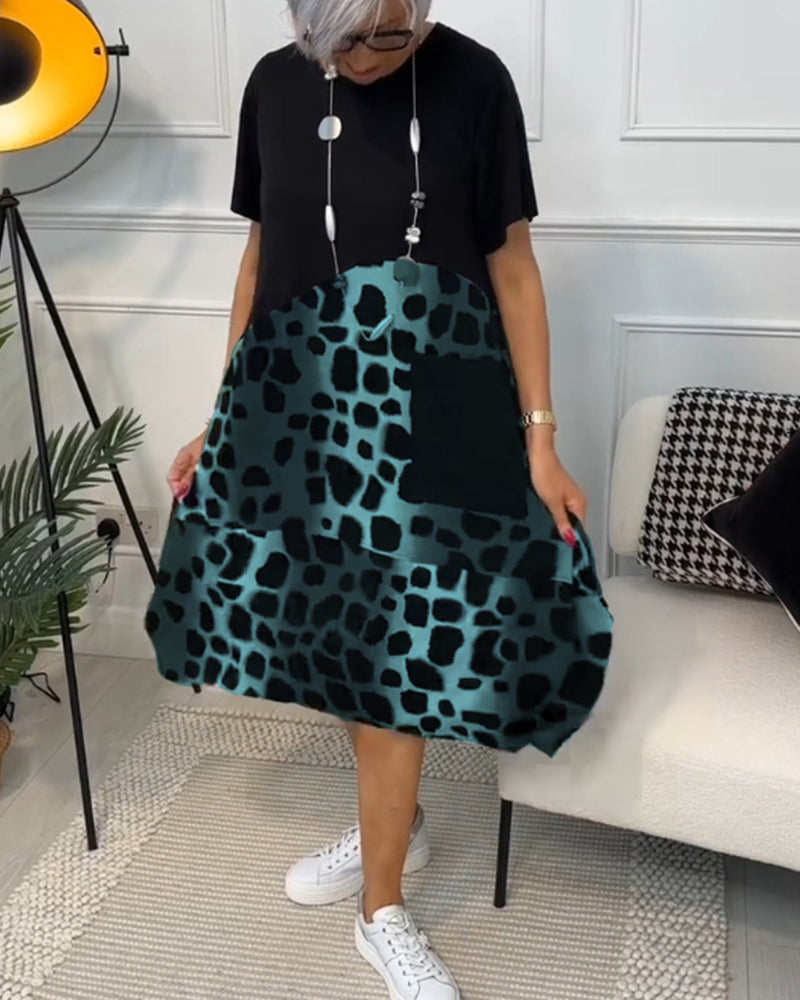 Adriana™ | Midi jurk panter