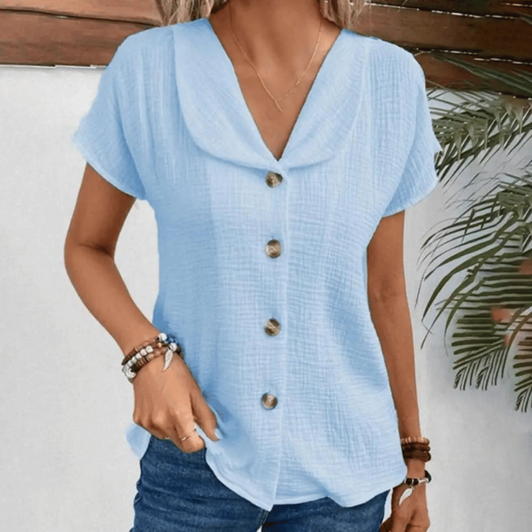 Vera™ | Blouse met kraag