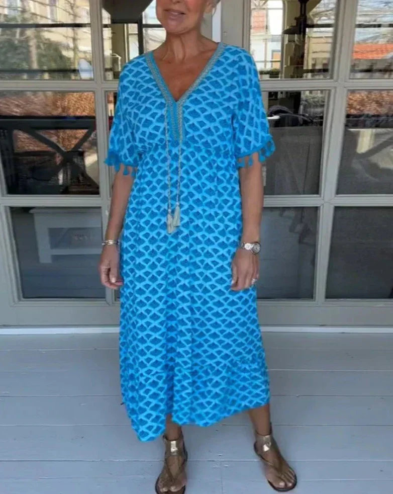 Aisha™ | Midi jurk met touwtjes