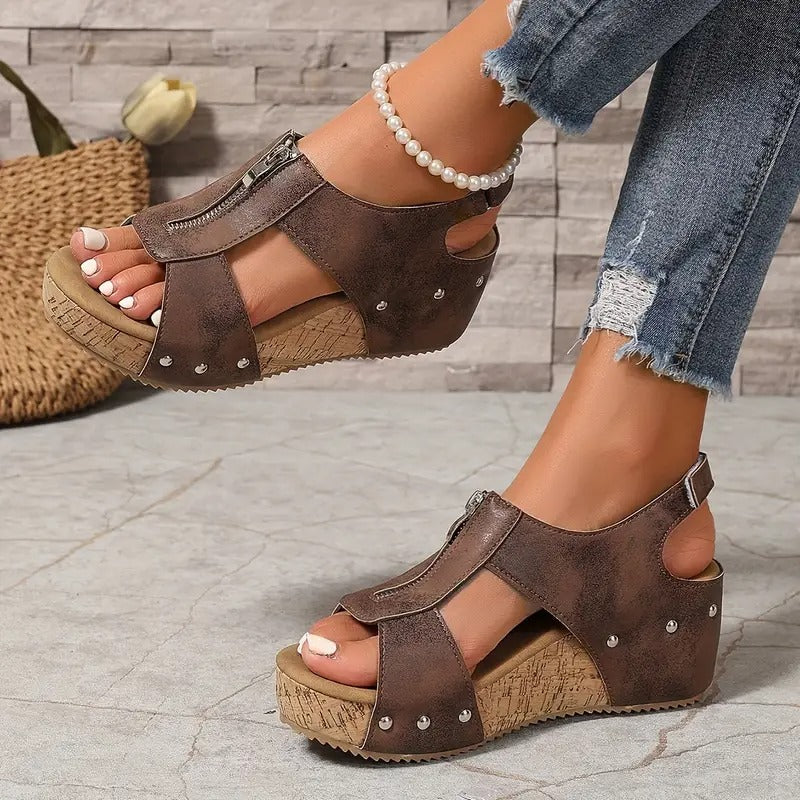 Saskia™ | Comfortabele sandalen met rits
