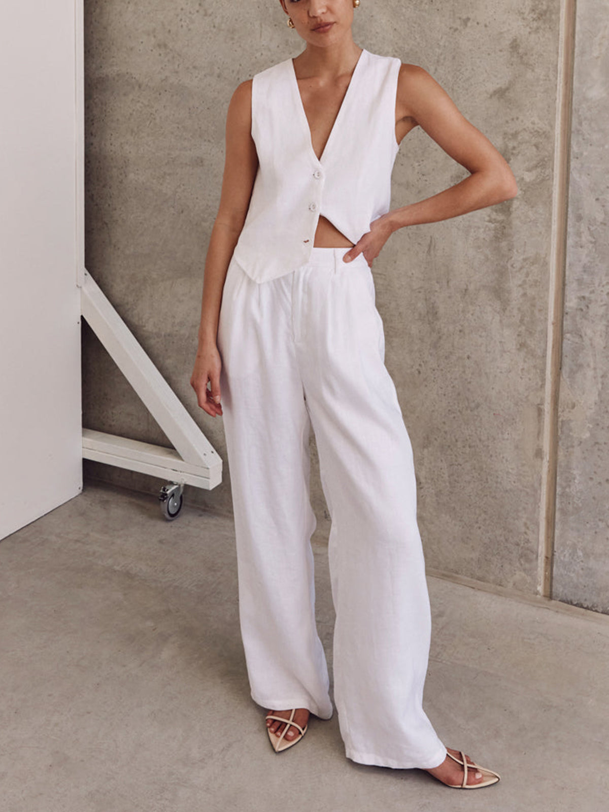 Emilia - Mouwloos Vest & Broek Set