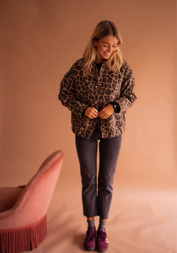 Leona™ | Leopard bomberjack met stijlvolle flair