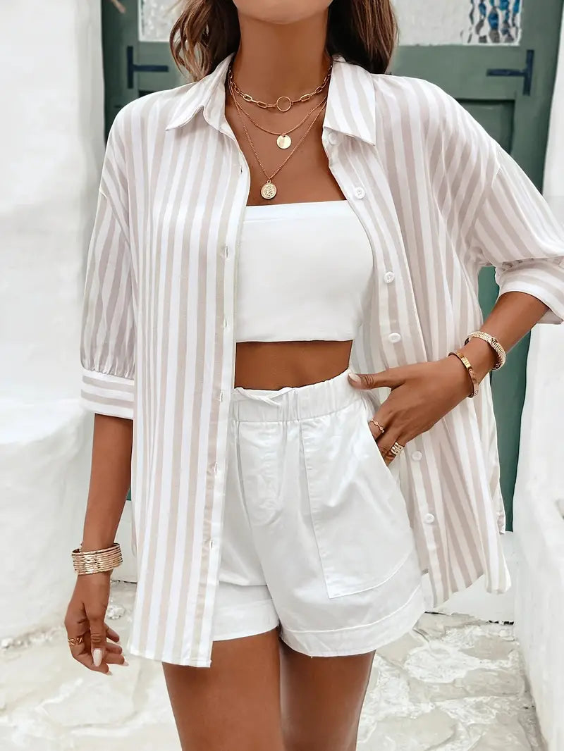 Gestreepte blouse van Seraphina - klassiek en modern