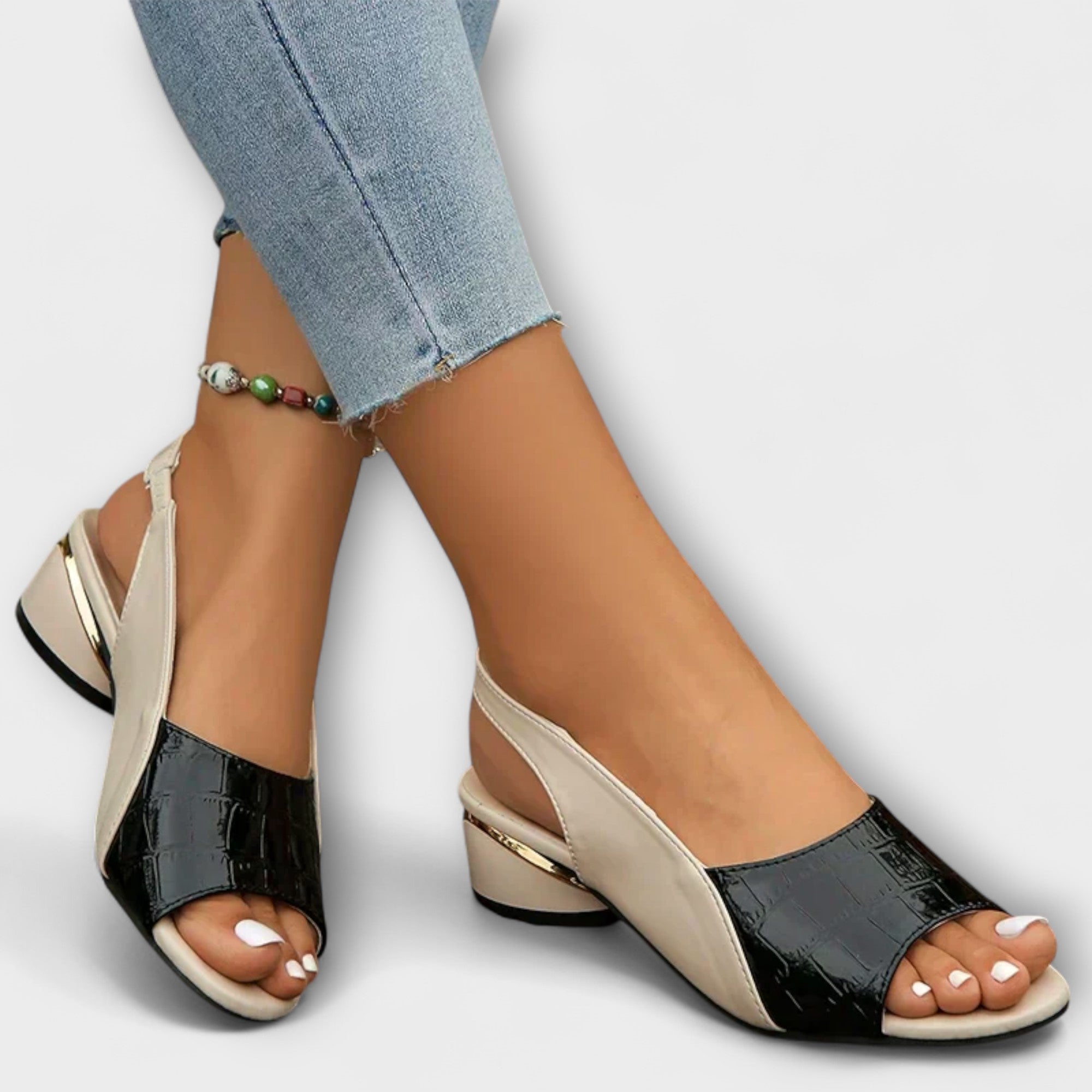Lana™ | Leren sandalen met hak