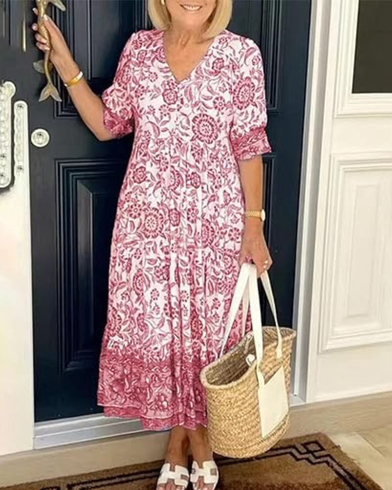 Aria™ | Bohemian V-hals jurk