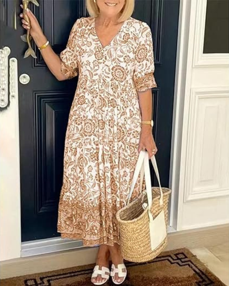 Aria™ | Bohemian V-hals jurk