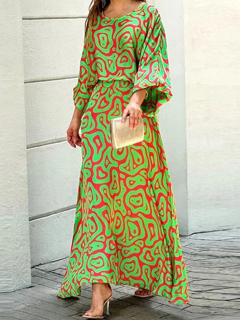 Verena™ | Losvallende maxi jurk