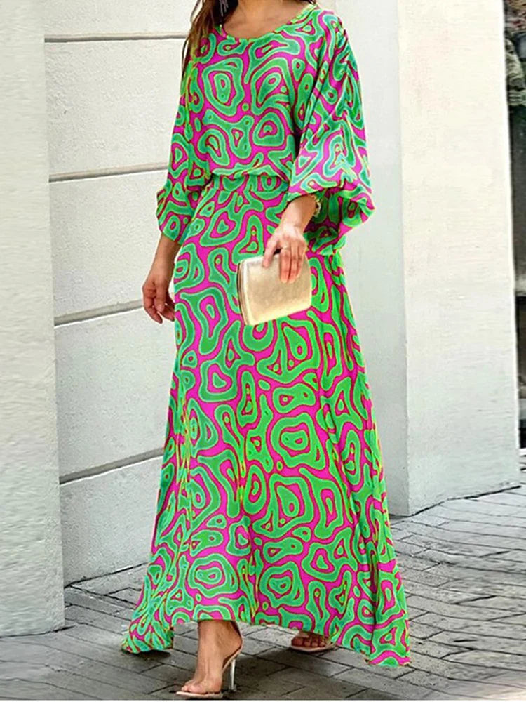 Verena™ | Losvallende maxi jurk