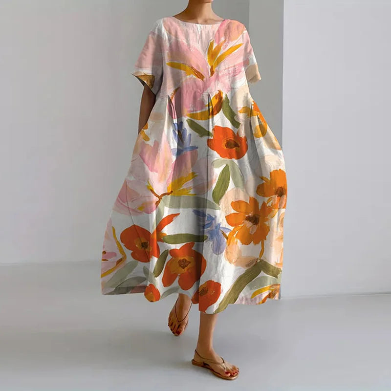 ISLA - BLOEMENPRINT V-HALS JURK