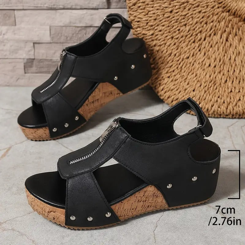 Saskia™ | Comfortabele sandalen met rits