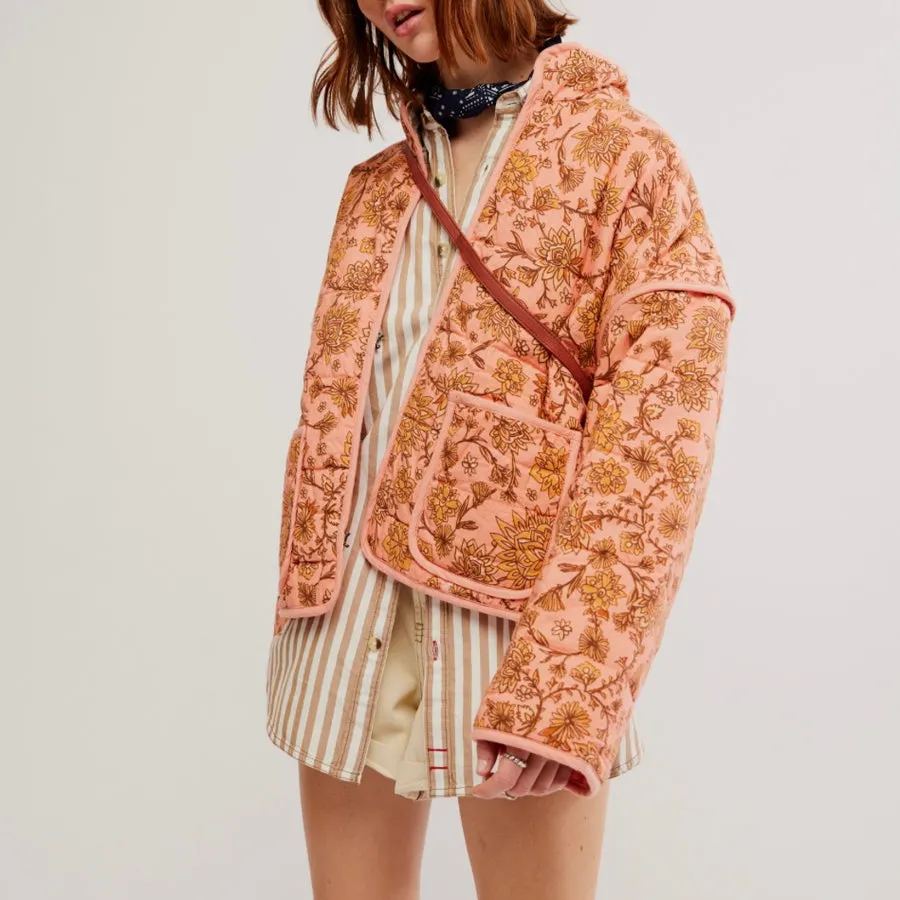 Simone™ | Jas met patchwork en bloemenprint
