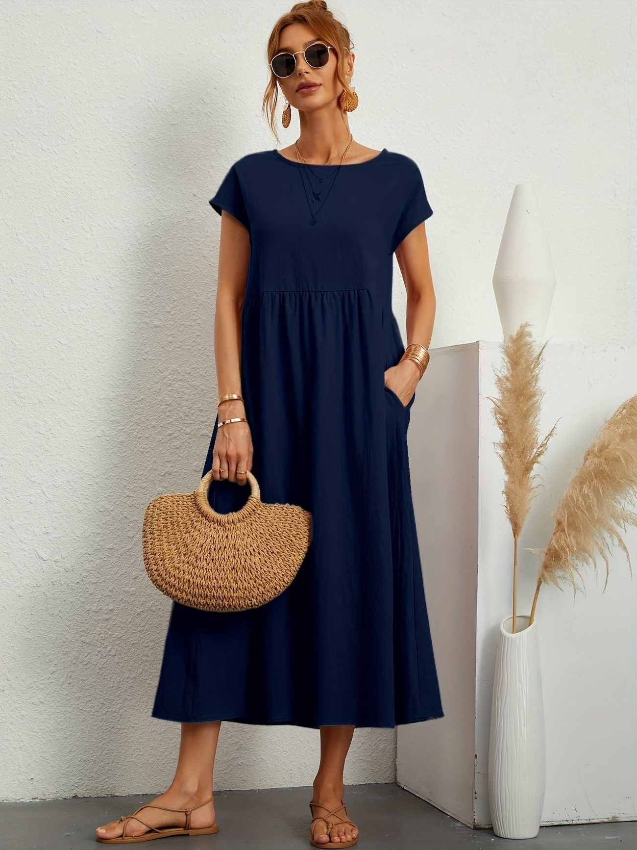 Rosineo™ | Comfortabele linnen jurk