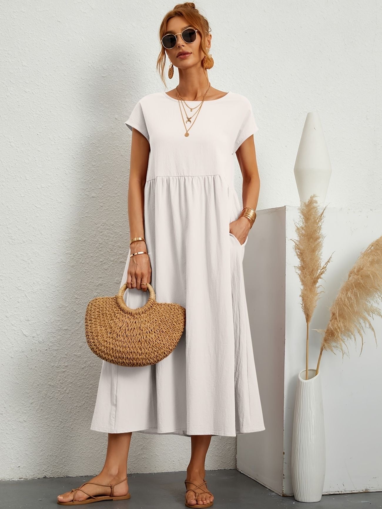 Rosineo™ | Comfortabele linnen jurk