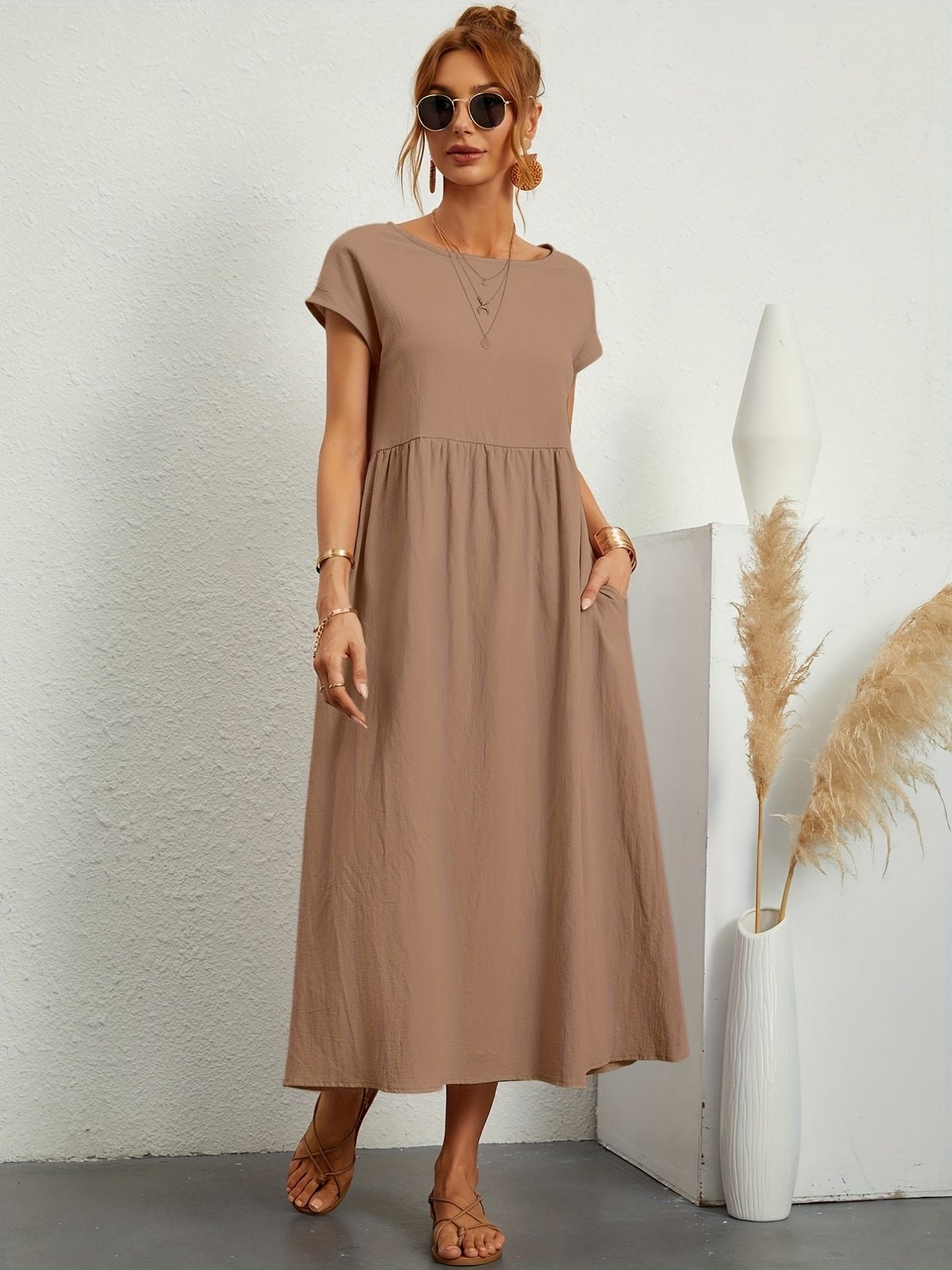 Rosineo™ | Comfortabele linnen jurk