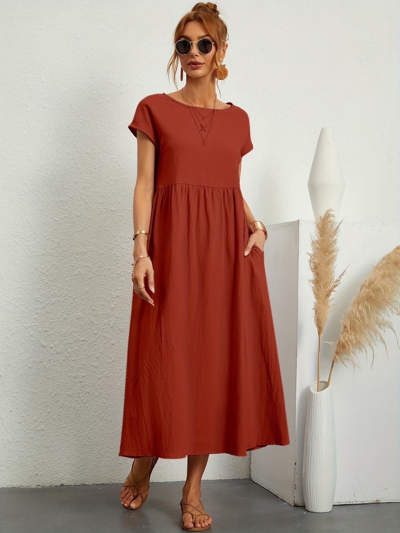 Rosineo™ | Comfortabele linnen jurk