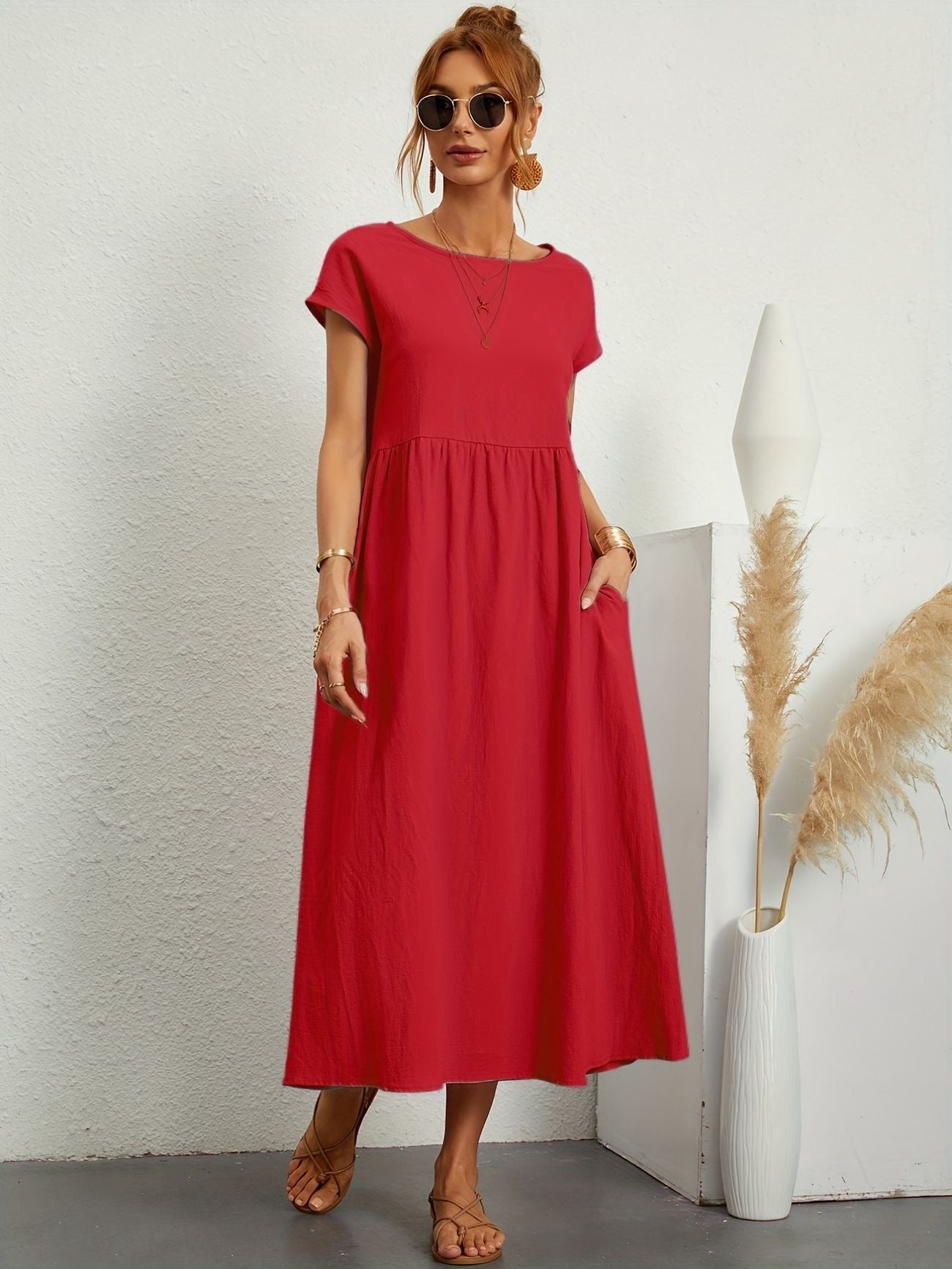 Rosineo™ | Comfortabele linnen jurk