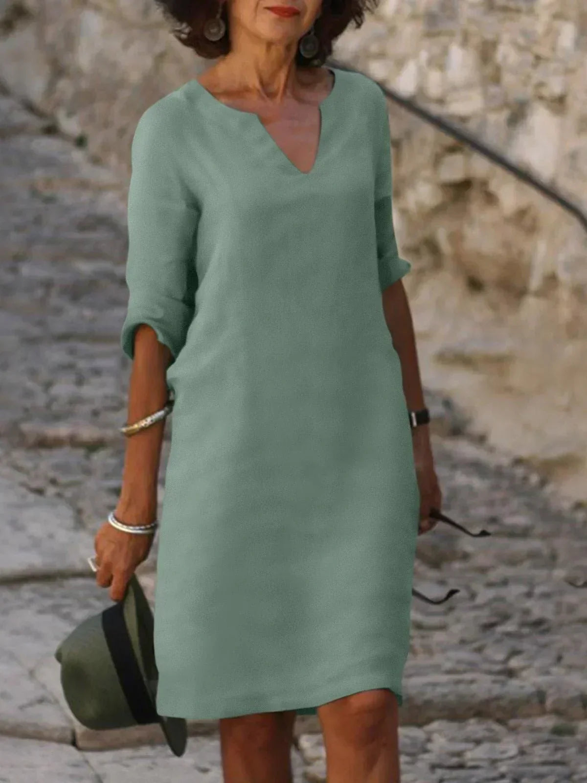 Raffaella™ | Elegante V-hals jurk